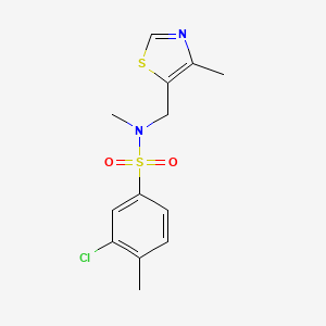 3-chloro-N,4-dimethyl-N-[(4-methyl-1,3-thiazol-5-yl)methyl]benzenesulfonamide