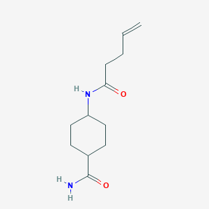 molecular formula C12H20N2O2 B6964295 4-(Pent-4-enoylamino)cyclohexane-1-carboxamide 