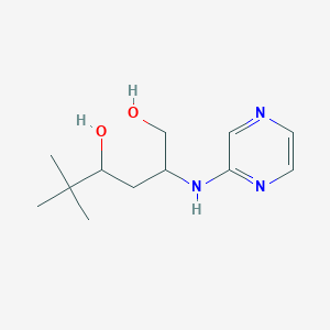 molecular formula C12H21N3O2 B6964299 5,5-Dimethyl-2-(pyrazin-2-ylamino)hexane-1,4-diol 