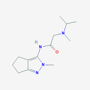 N-(2-methyl-5,6-dihydro-4H-cyclopenta[c]pyrazol-3-yl)-2-[methyl(propan-2-yl)amino]acetamide