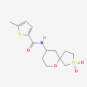 N-(2,2-dioxo-6-oxa-2lambda6-thiaspiro[4.5]decan-9-yl)-5-methylthiophene-2-carboxamide