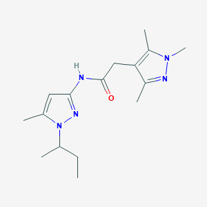 N-(1-butan-2-yl-5-methylpyrazol-3-yl)-2-(1,3,5-trimethylpyrazol-4-yl)acetamide