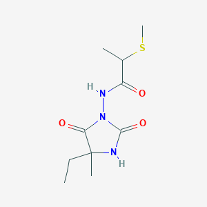 N-(4-ethyl-4-methyl-2,5-dioxoimidazolidin-1-yl)-2-methylsulfanylpropanamide