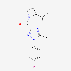 [1-(4-Fluorophenyl)-5-methyl-1,2,4-triazol-3-yl]-(2-propan-2-ylazetidin-1-yl)methanone