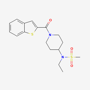 molecular formula C17H22N2O3S2 B6964427 N-[1-(1-benzothiophene-2-carbonyl)piperidin-4-yl]-N-ethylmethanesulfonamide 