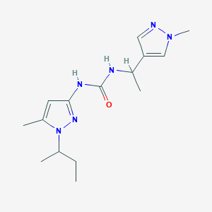 1-(1-Butan-2-yl-5-methylpyrazol-3-yl)-3-[1-(1-methylpyrazol-4-yl)ethyl]urea