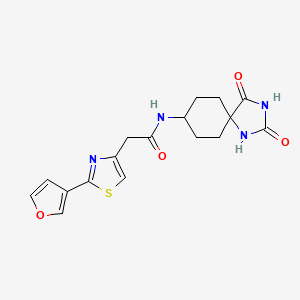 N-(2,4-dioxo-1,3-diazaspiro[4.5]decan-8-yl)-2-[2-(furan-3-yl)-1,3-thiazol-4-yl]acetamide