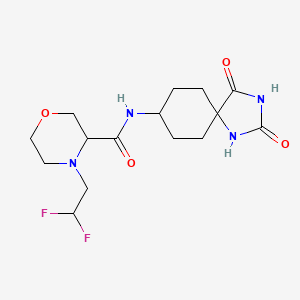 4-(2,2-difluoroethyl)-N-(2,4-dioxo-1,3-diazaspiro[4.5]decan-8-yl)morpholine-3-carboxamide