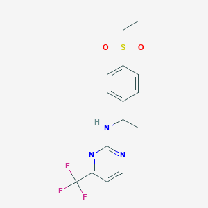 N-[1-(4-ethylsulfonylphenyl)ethyl]-4-(trifluoromethyl)pyrimidin-2-amine