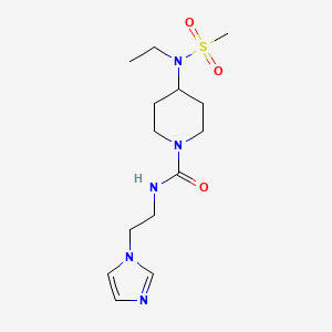 4-[ethyl(methylsulfonyl)amino]-N-(2-imidazol-1-ylethyl)piperidine-1-carboxamide