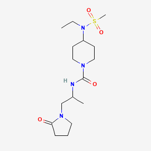 4-[ethyl(methylsulfonyl)amino]-N-[1-(2-oxopyrrolidin-1-yl)propan-2-yl]piperidine-1-carboxamide