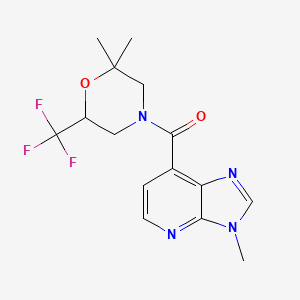 [2,2-Dimethyl-6-(trifluoromethyl)morpholin-4-yl]-(3-methylimidazo[4,5-b]pyridin-7-yl)methanone