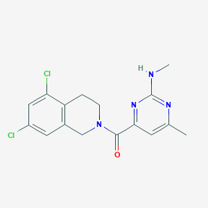 (5,7-dichloro-3,4-dihydro-1H-isoquinolin-2-yl)-[6-methyl-2-(methylamino)pyrimidin-4-yl]methanone