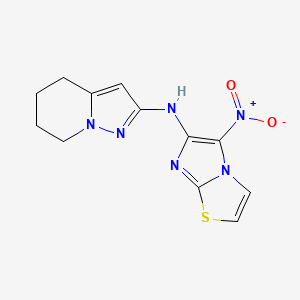 5-nitro-N-(4,5,6,7-tetrahydropyrazolo[1,5-a]pyridin-2-yl)imidazo[2,1-b][1,3]thiazol-6-amine