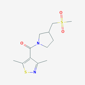 (3,5-Dimethyl-1,2-thiazol-4-yl)-[3-(methylsulfonylmethyl)pyrrolidin-1-yl]methanone