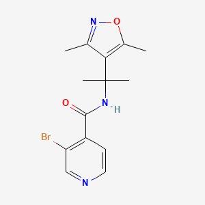 3-bromo-N-[2-(3,5-dimethyl-1,2-oxazol-4-yl)propan-2-yl]pyridine-4-carboxamide