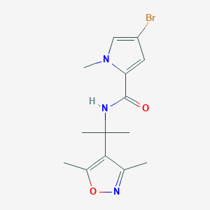 4-bromo-N-[2-(3,5-dimethyl-1,2-oxazol-4-yl)propan-2-yl]-1-methylpyrrole-2-carboxamide