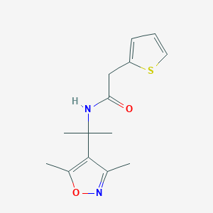 N-[2-(3,5-dimethyl-1,2-oxazol-4-yl)propan-2-yl]-2-thiophen-2-ylacetamide