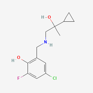 4-Chloro-2-[[(2-cyclopropyl-2-hydroxypropyl)amino]methyl]-6-fluorophenol