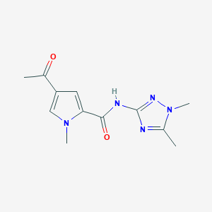 4-acetyl-N-(1,5-dimethyl-1,2,4-triazol-3-yl)-1-methylpyrrole-2-carboxamide