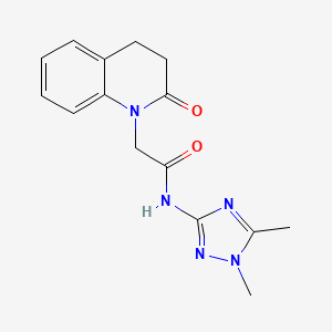 N-(1,5-dimethyl-1,2,4-triazol-3-yl)-2-(2-oxo-3,4-dihydroquinolin-1-yl)acetamide