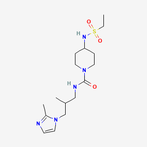 4-(ethylsulfonylamino)-N-[2-methyl-3-(2-methylimidazol-1-yl)propyl]piperidine-1-carboxamide