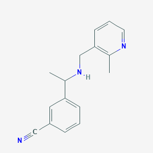 3-[1-[(2-Methylpyridin-3-yl)methylamino]ethyl]benzonitrile