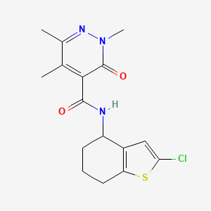 N-(2-chloro-4,5,6,7-tetrahydro-1-benzothiophen-4-yl)-2,5,6-trimethyl-3-oxopyridazine-4-carboxamide