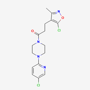 3-(5-Chloro-3-methyl-1,2-oxazol-4-yl)-1-[4-(5-chloropyridin-2-yl)piperazin-1-yl]propan-1-one