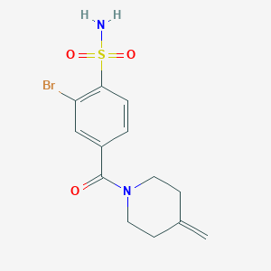 2-Bromo-4-(4-methylidenepiperidine-1-carbonyl)benzenesulfonamide