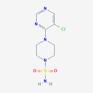 molecular formula C8H12ClN5O2S B6964787 4-(5-Chloropyrimidin-4-yl)piperazine-1-sulfonamide 