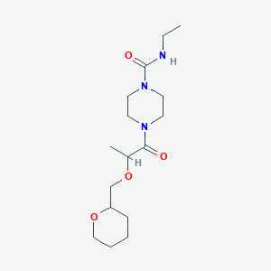 N-ethyl-4-[2-(oxan-2-ylmethoxy)propanoyl]piperazine-1-carboxamide