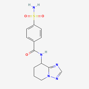 4-sulfamoyl-N-(5,6,7,8-tetrahydro-[1,2,4]triazolo[1,5-a]pyridin-8-yl)benzamide