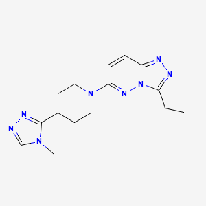 3-Ethyl-6-[4-(4-methyl-1,2,4-triazol-3-yl)piperidin-1-yl]-[1,2,4]triazolo[4,3-b]pyridazine