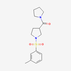 molecular formula C16H22N2O3S B6964823 [1-(3-Methylphenyl)sulfonylpyrrolidin-3-yl]-pyrrolidin-1-ylmethanone 