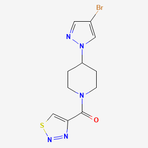 [4-(4-Bromopyrazol-1-yl)piperidin-1-yl]-(thiadiazol-4-yl)methanone