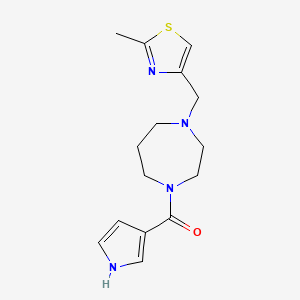 [4-[(2-methyl-1,3-thiazol-4-yl)methyl]-1,4-diazepan-1-yl]-(1H-pyrrol-3-yl)methanone