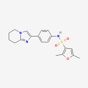 2,5-dimethyl-N-[4-(5,6,7,8-tetrahydroimidazo[1,2-a]pyridin-2-yl)phenyl]furan-3-sulfonamide