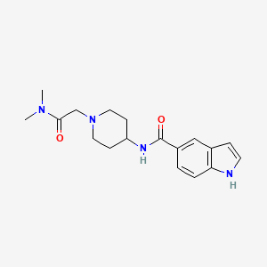 N-[1-[2-(dimethylamino)-2-oxoethyl]piperidin-4-yl]-1H-indole-5-carboxamide