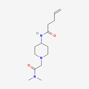 N-[1-[2-(dimethylamino)-2-oxoethyl]piperidin-4-yl]pent-4-enamide