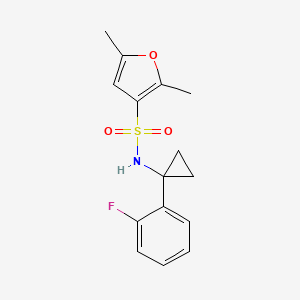 N-[1-(2-fluorophenyl)cyclopropyl]-2,5-dimethylfuran-3-sulfonamide