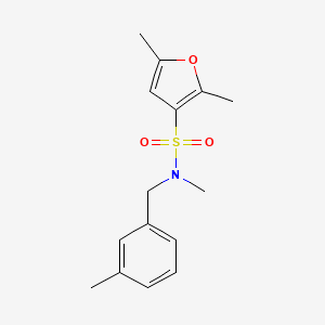 N,2,5-trimethyl-N-[(3-methylphenyl)methyl]furan-3-sulfonamide