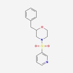 molecular formula C16H18N2O3S B6964903 2-Benzyl-4-pyridin-3-ylsulfonylmorpholine 