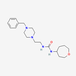 molecular formula C20H32N4O2 B6964909 1-[2-(4-Benzylpiperazin-1-yl)ethyl]-3-(oxepan-4-yl)urea 