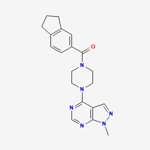 2,3-dihydro-1H-inden-5-yl-[4-(1-methylpyrazolo[3,4-d]pyrimidin-4-yl)piperazin-1-yl]methanone