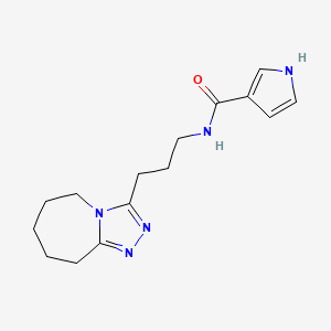 molecular formula C15H21N5O B6964919 N-[3-(6,7,8,9-tetrahydro-5H-[1,2,4]triazolo[4,3-a]azepin-3-yl)propyl]-1H-pyrrole-3-carboxamide 