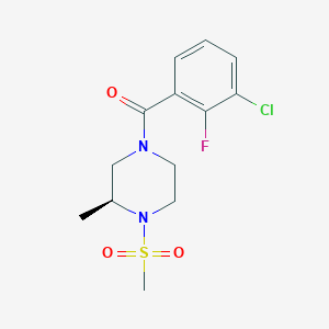 (3-chloro-2-fluorophenyl)-[(3S)-3-methyl-4-methylsulfonylpiperazin-1-yl]methanone