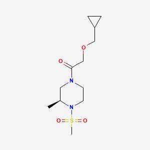 2-(cyclopropylmethoxy)-1-[(3S)-3-methyl-4-methylsulfonylpiperazin-1-yl]ethanone