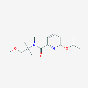 molecular formula C15H24N2O3 B6964961 N-(1-methoxy-2-methylpropan-2-yl)-N-methyl-6-propan-2-yloxypyridine-2-carboxamide 