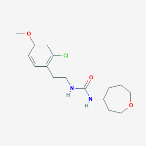 molecular formula C16H23ClN2O3 B6964968 1-[2-(2-Chloro-4-methoxyphenyl)ethyl]-3-(oxepan-4-yl)urea 